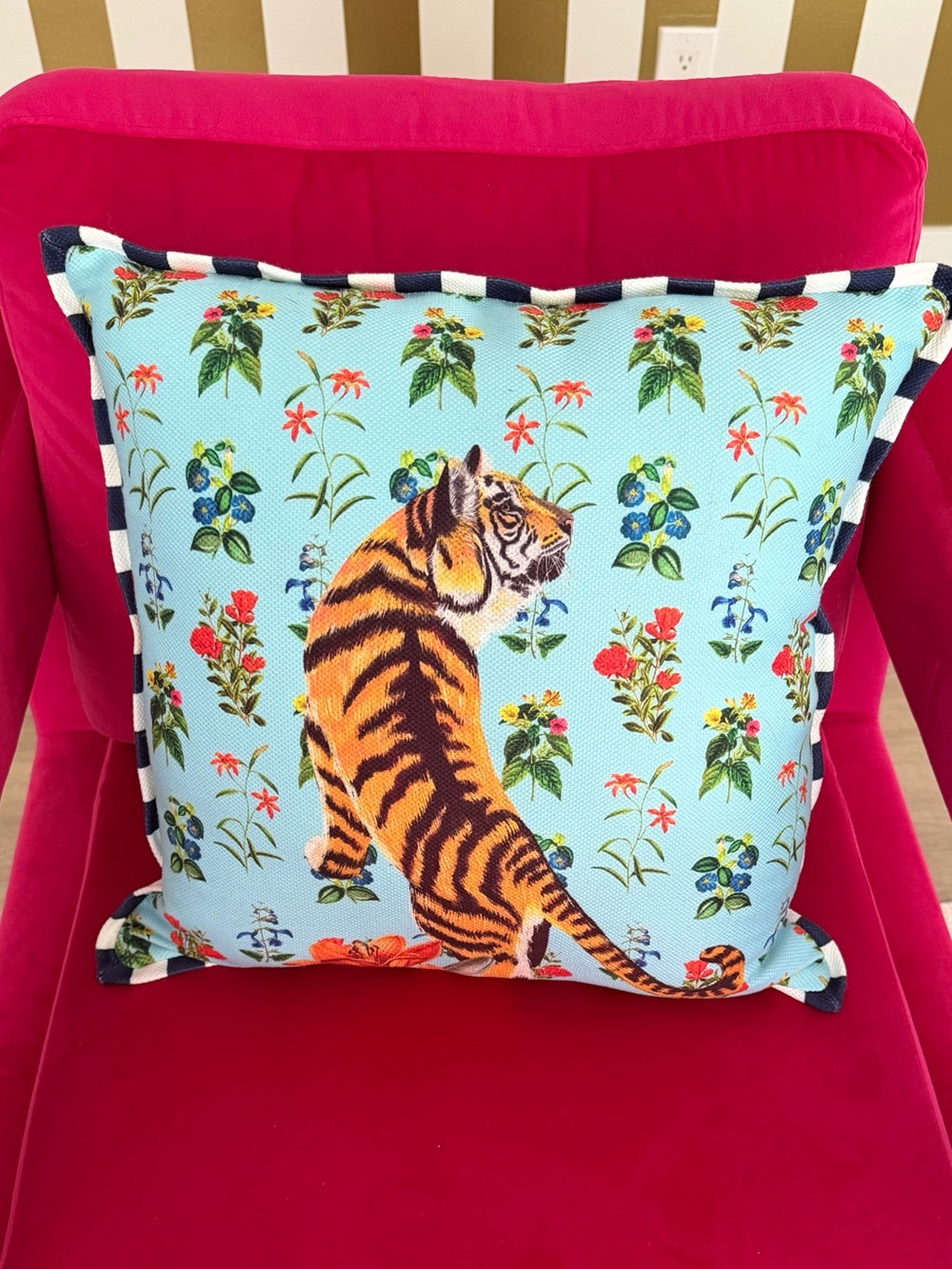 Maeve by Anthropologie Tiger Floral Accent Pillow